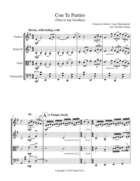 Con Te Partiro For String Trio Page 2