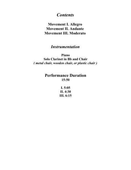 Concerto For Clarinet Chair And Orchestra Piano Reduction All Three Movements Page 2