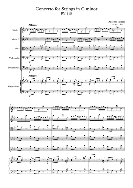 Concerto For Strings In C Minor Rv 118 Page 2