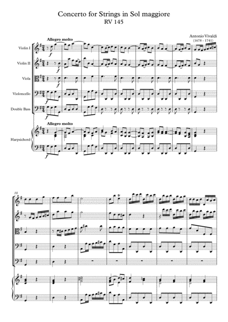 Concerto For Strings In Sol Maggiore Rv 145 Page 2