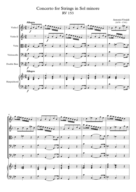 Concerto For Strings In Sol Minore Rv 153 Page 2