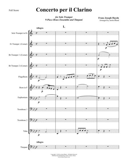 Concerto For Trumpet 9 Part Brass Ensemble Timpani Page 2