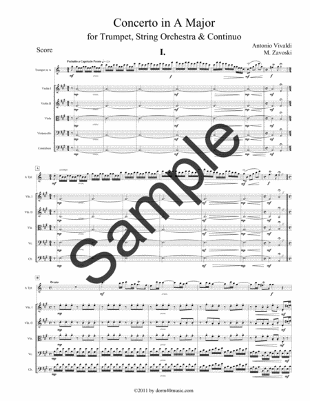 Concerto For Trumpet Strings And Continuo Opus 2 No 2 Page 2
