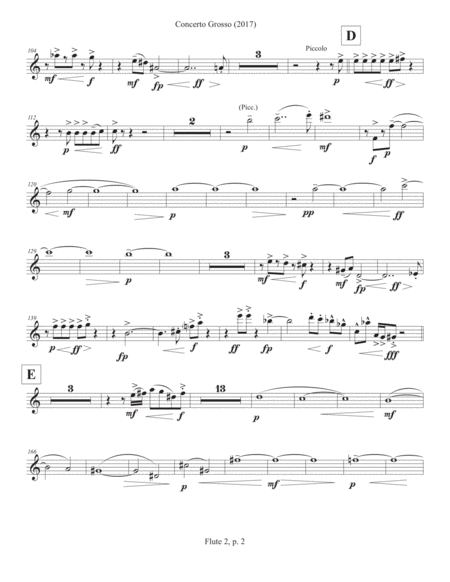 Concerto Grosso 2017 For Chamber Orchestra Flute 2 And Piccolo Page 2