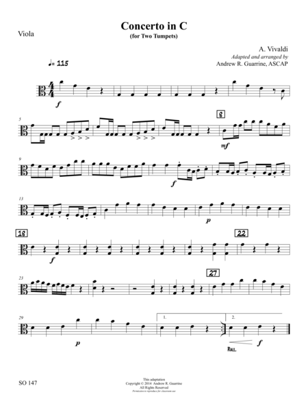 Concerto In C For Two Trumpets Page 2