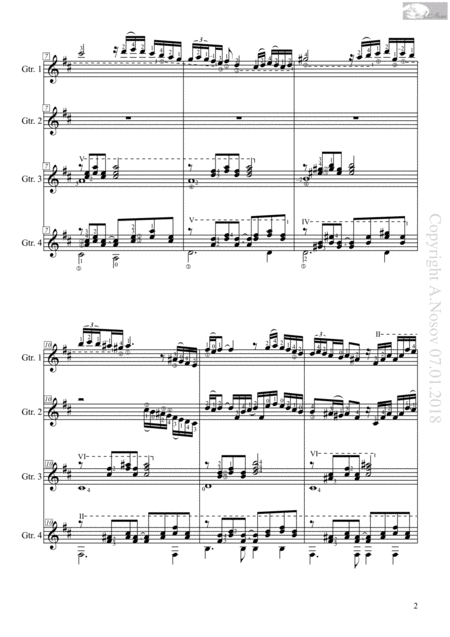 Concerto Pour Une Voix Sheet Music For 4 Guitars Page 2