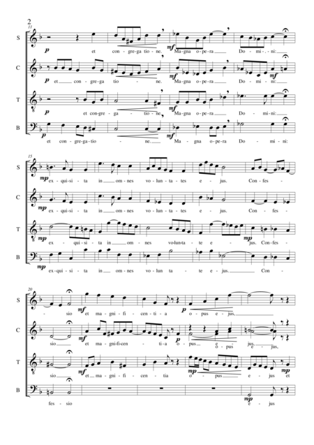 Confitebor Tibi Domine Psalm 111 Motet For Choir Satb A Cappella Page 2