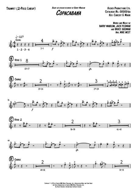 Copacabana At The Copa 2 Piece Brass Section Page 2