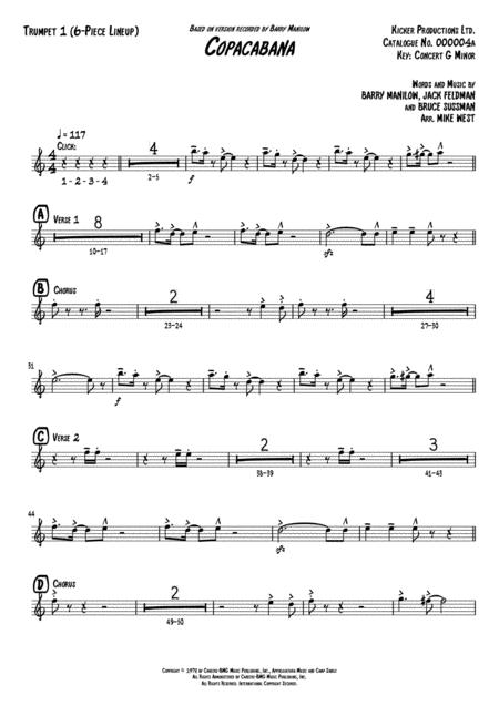 Copacabana At The Copa 6 Piece Brass Section Page 2