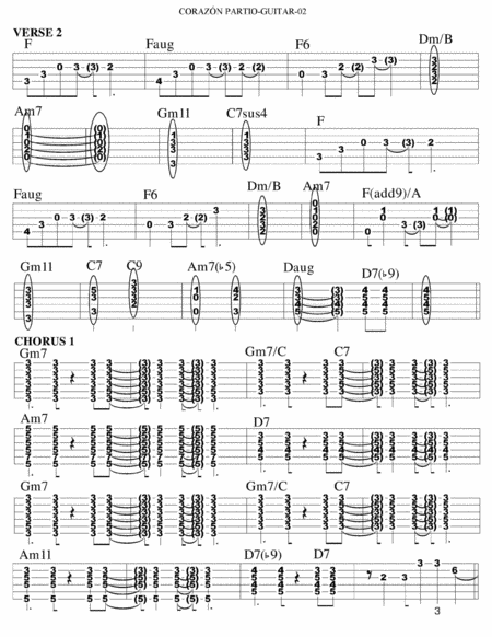 Corazon Partio Guitar Tab Page 2