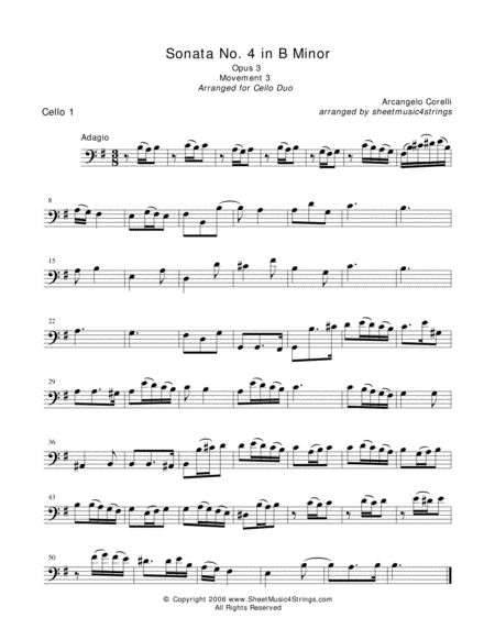 Corelli A Sonata No 4 Mvt 3 For Two Cellos Page 2