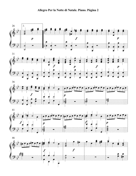 Corelli Allegro Concerto Per Notte Natale Para Piano Solo Page 2