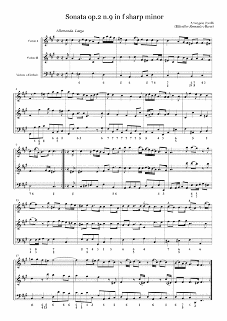 Corelli Sonata Op 2 N 9 In F Sharp Minor Page 2