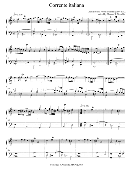 Corrente Italiana Organ Solo Page 2