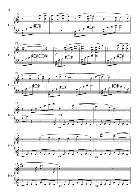 Cosmic Love Pedal Harp Solo Page 2