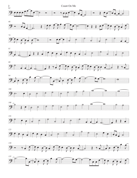 Count On Me Easy Key Of C Cello Page 2