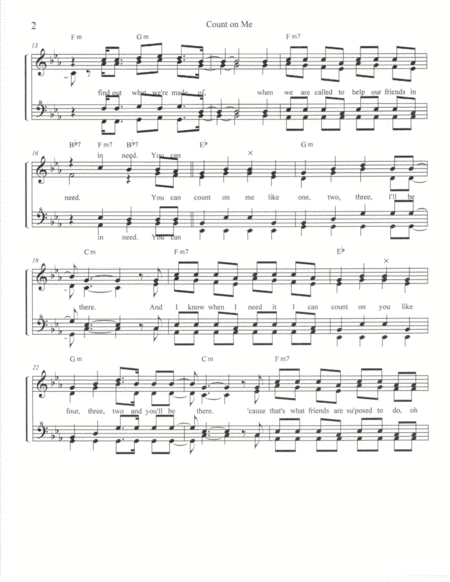 Count On Me For Womens Chorus Page 2