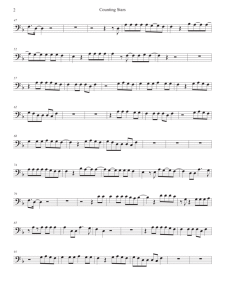 Counting Stars Euphonium Page 2