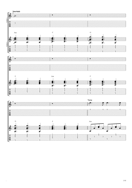 Counting Stars Fingerstyle Guitar Duet Page 2