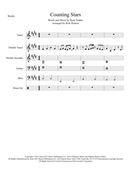 Counting Stars For Steel Band Page 2