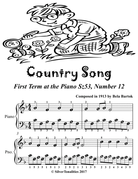 Country Song First Term At The Piano Sz53 Number 12 Easiest Piano Sheet Music Page 2