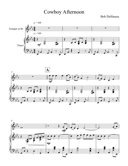 Cowboy Afternoon For Trumpet And Piano Page 2