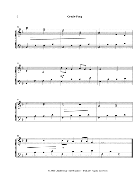 Cradle Song Harp Beginner Page 2