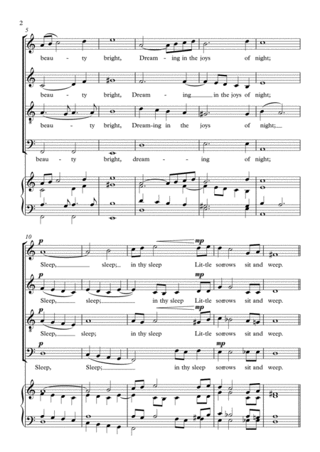 Cradle Song Unaccompanied Choir Page 2