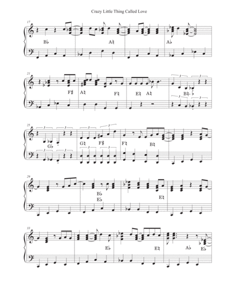Crazy Little Thing Called Love Queen Solo Harp Arrangement Page 2