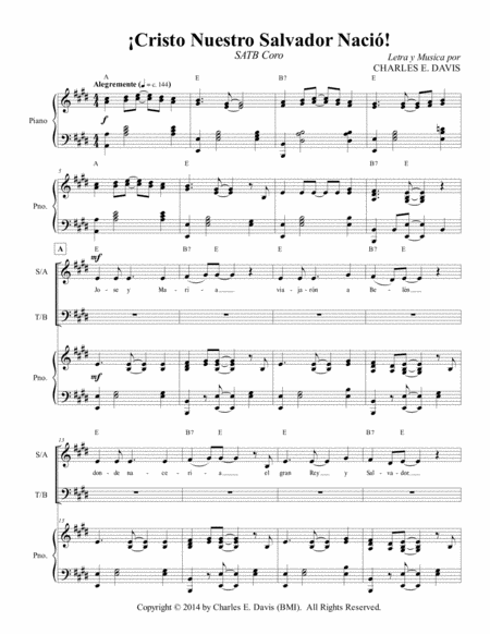 Cristo Nuestro Salvador Naci Para Satb Coro Page 2