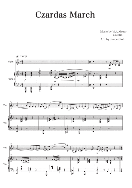 Czardas March For Violin And Piano Page 2