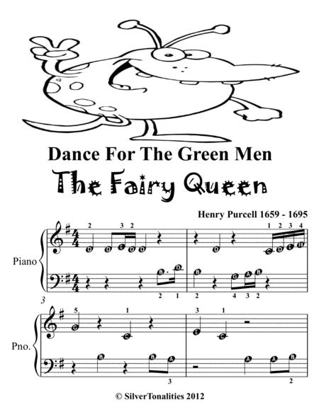 Dance For The Green Men Fairy Queen Beginner Piano Sheet Music Page 2