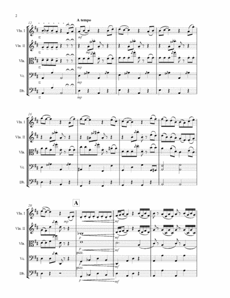 Dance Of The Hours By Ponchielli Arranged For String Quartet With Optional Bass Score Parts Mp3 Page 2