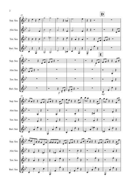 Dance Of The Hours For Saxophone Quartet Page 2