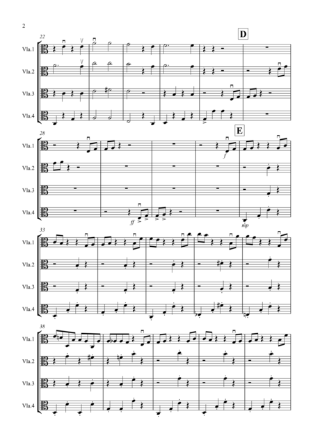 Dance Of The Hours For Viola Quartet Page 2