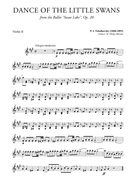 Dance Of The Little Swans For String Quartet Page 2