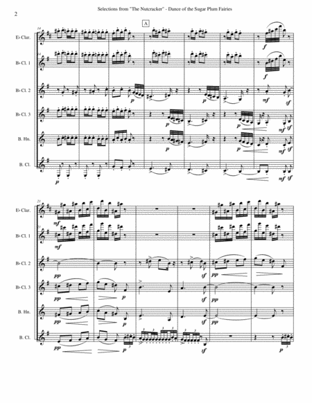 Dance Of The Sugar Plum Fairy From The Nutcracker For Clarinet Quartet Page 2