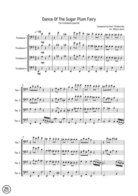 Dance Of The Sugar Plum Fairy Pyotr Tchaikovsky Trombone Quartet Page 2