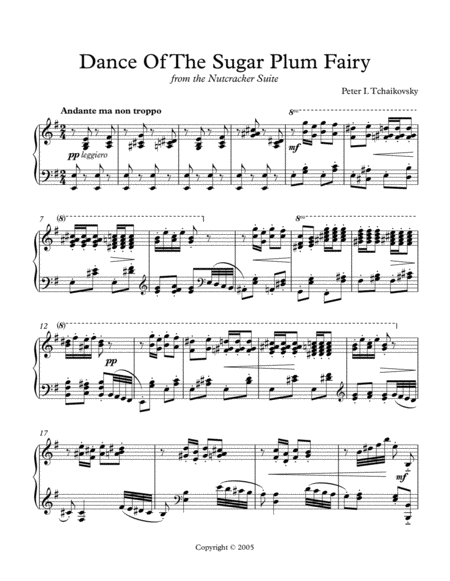 Dance Of The Sugar Plum Fairy Tchaikovsky Page 2