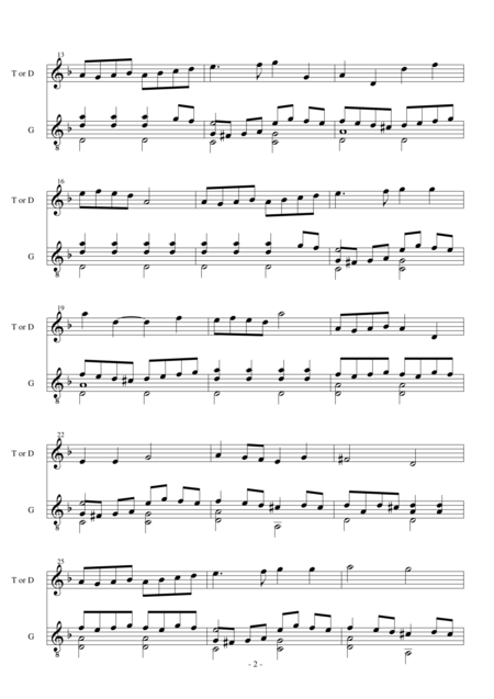 Dance Of The Washerwomen With Hupfauf For Recorder Tenor Or Soprano And Guitar Page 2