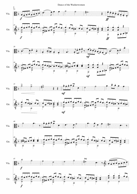 Dance Of The Washerwomen With Hupfauf For Viola And Guitar Page 2