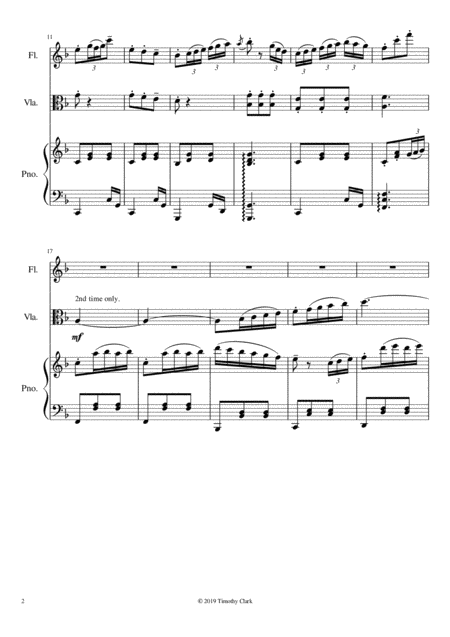 Dance Suite For Flute Viola Piano Ii Courante Page 2