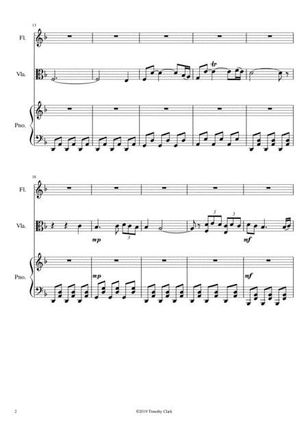 Dance Suite For Flute Viola Piano Iii Sarabande Page 2