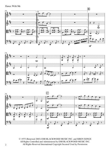 Dance With Me String Quartet Page 2