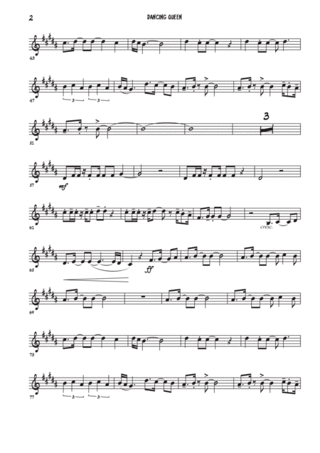 Dancing Queen Clarinet Bb Page 2