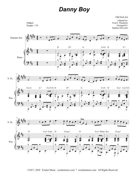 Danny Boy For Soprano Saxophone And Piano Page 2