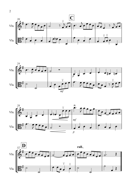 Danny Boy For Violin And Viola Duet Page 2