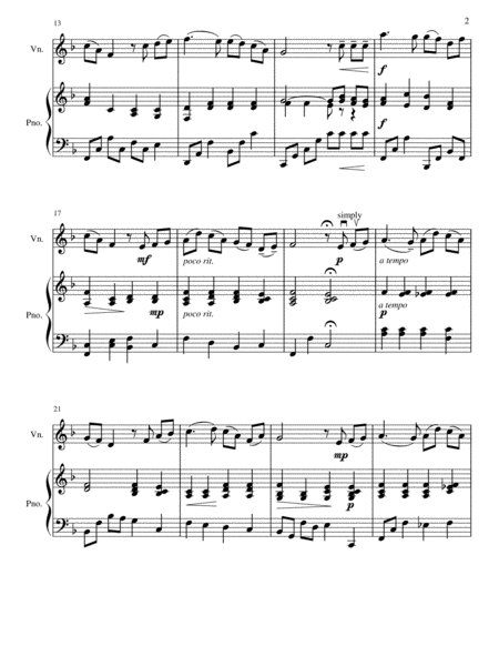 Danny Boy Violin And Piano Page 2