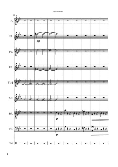 Danse Macabre For Flute Choir Page 2