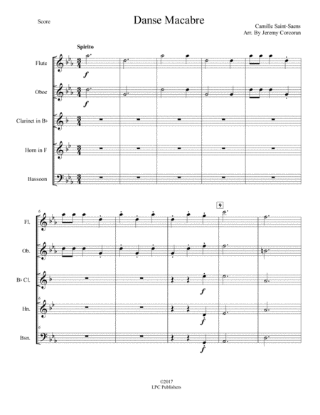 Danse Macabre For Woodwind Quintet Page 2